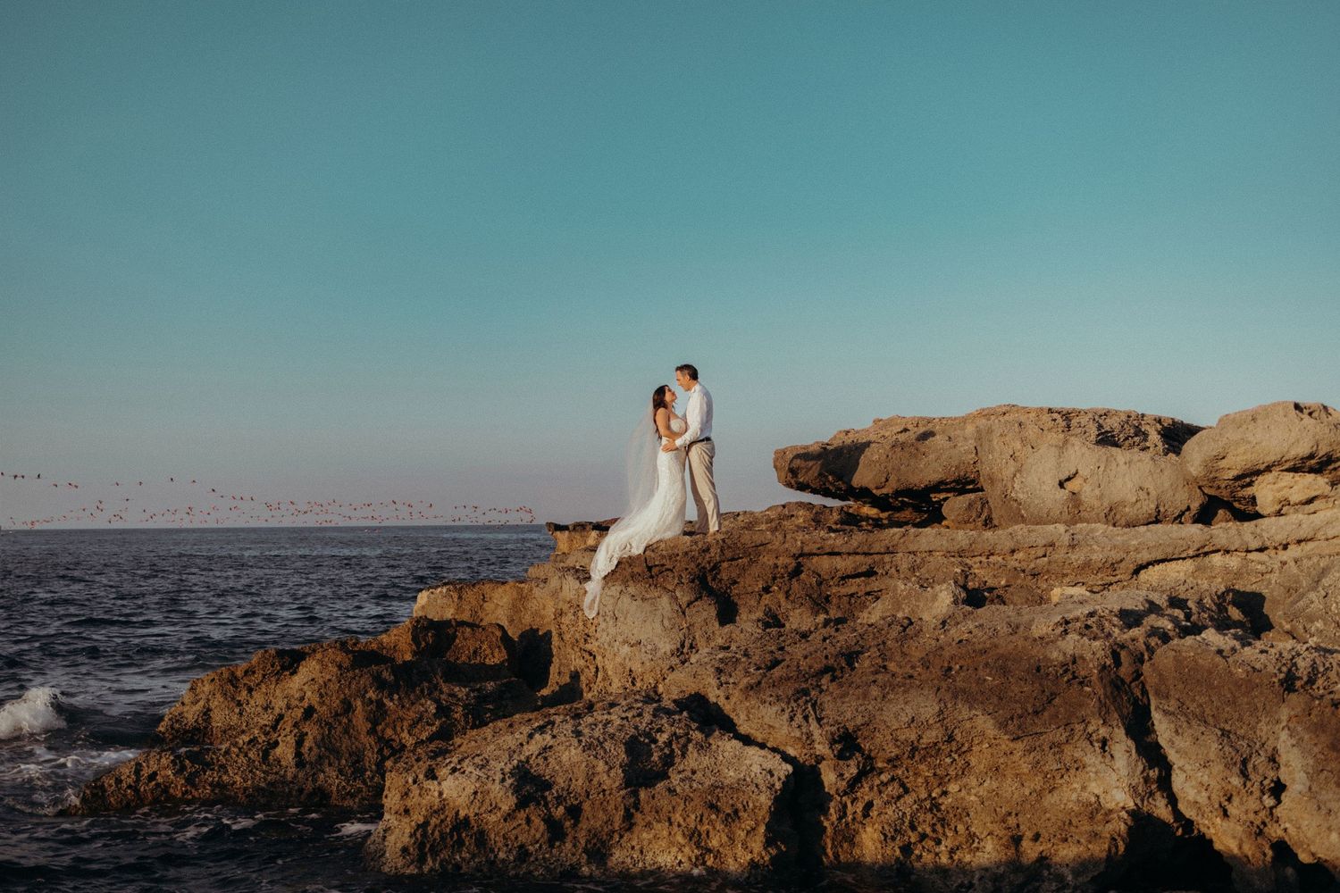 Elegant evening venue with romantic lighting