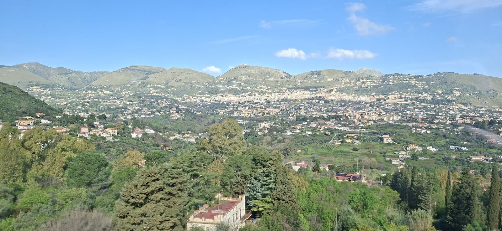 View from Monreale over the Conca d’Oro valley towards Palermo and the mountains