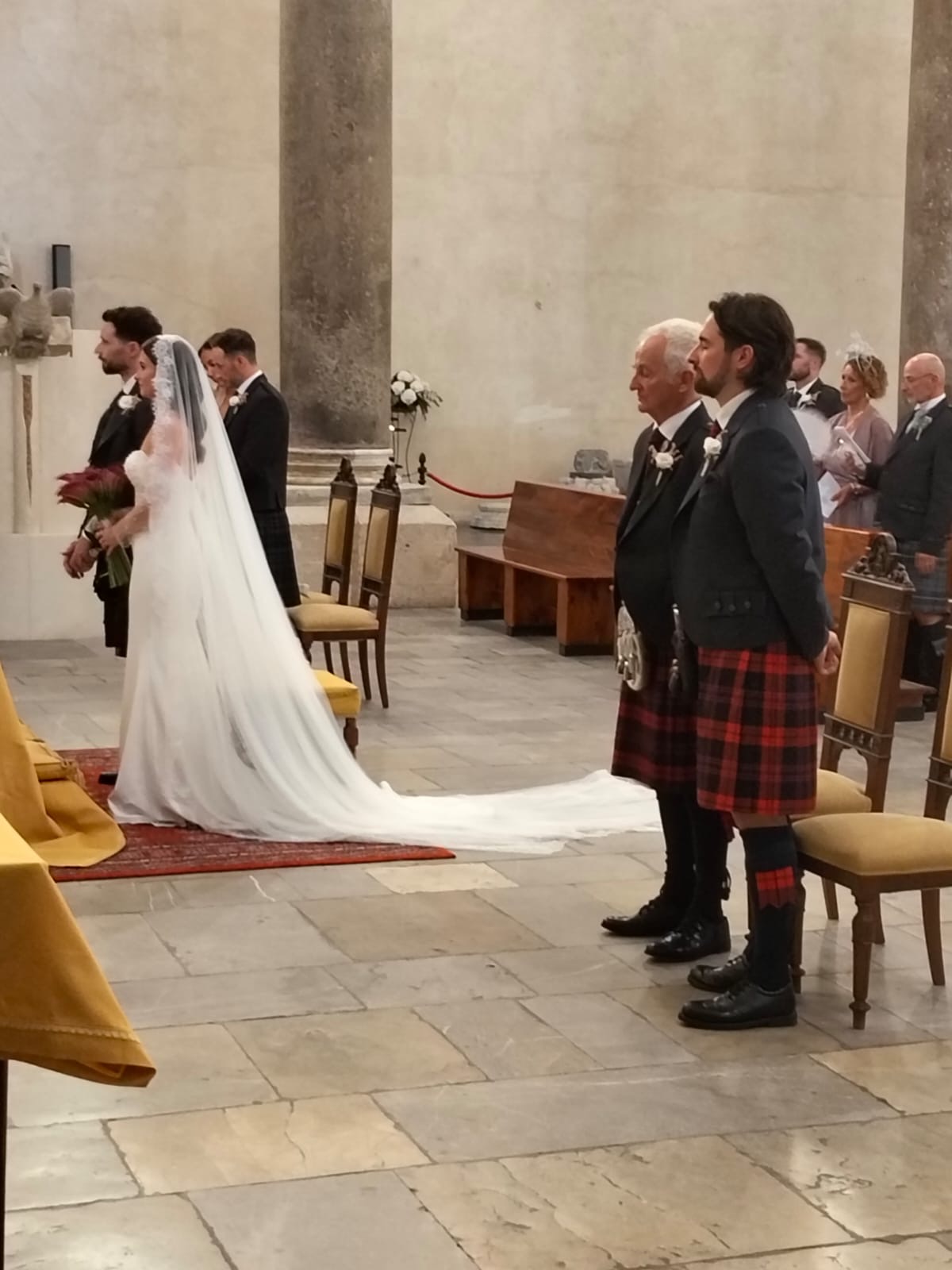 Wedding ceremony inside a historic Sicilian church